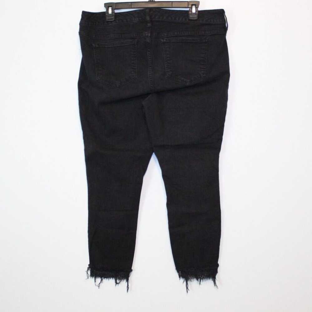 Torrid Ankle Skinny Lace Hem Jeans Black Women's Plus Size 16 H13659 - Picture 5 of 8